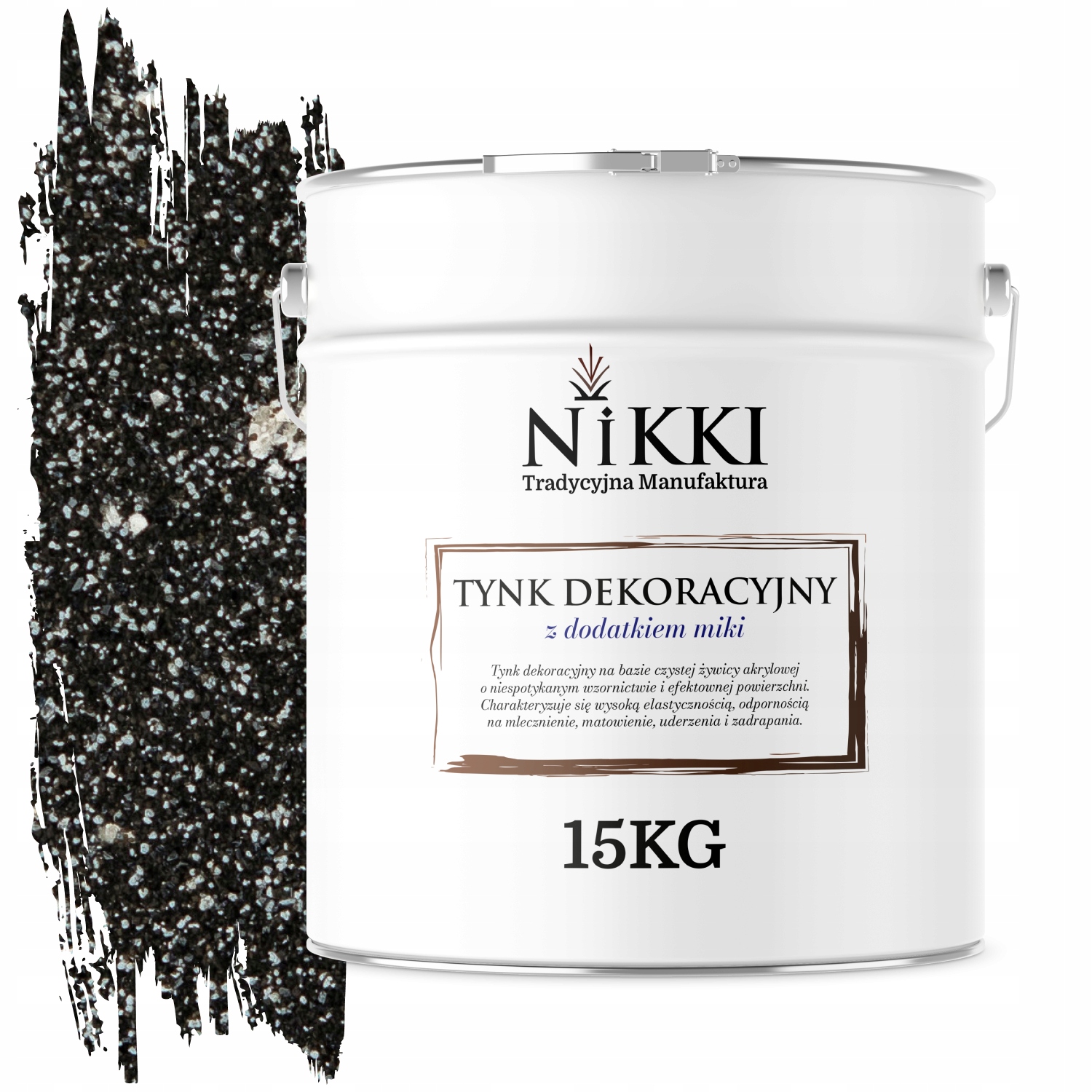 Dekoratívna Vonkajšia Omietka 15 Kg Tmavosivá So Striebornou Sľudou D914