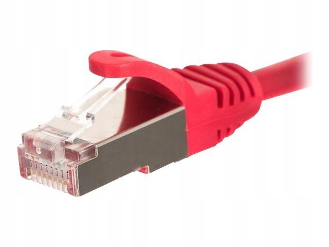 Netrack BZPAT5FR patchcord RJ45, osłonka zalewana, kat. 5e Ftp, 5m czerwony