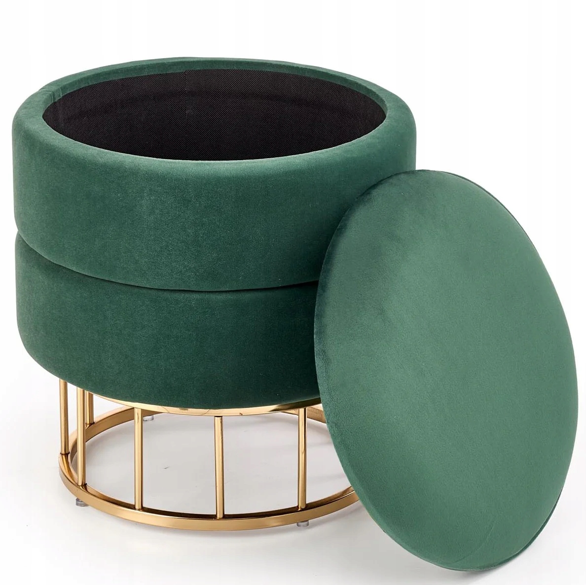 

Otwierana Pufa ze Schowkiem Glamour Minty Zielona