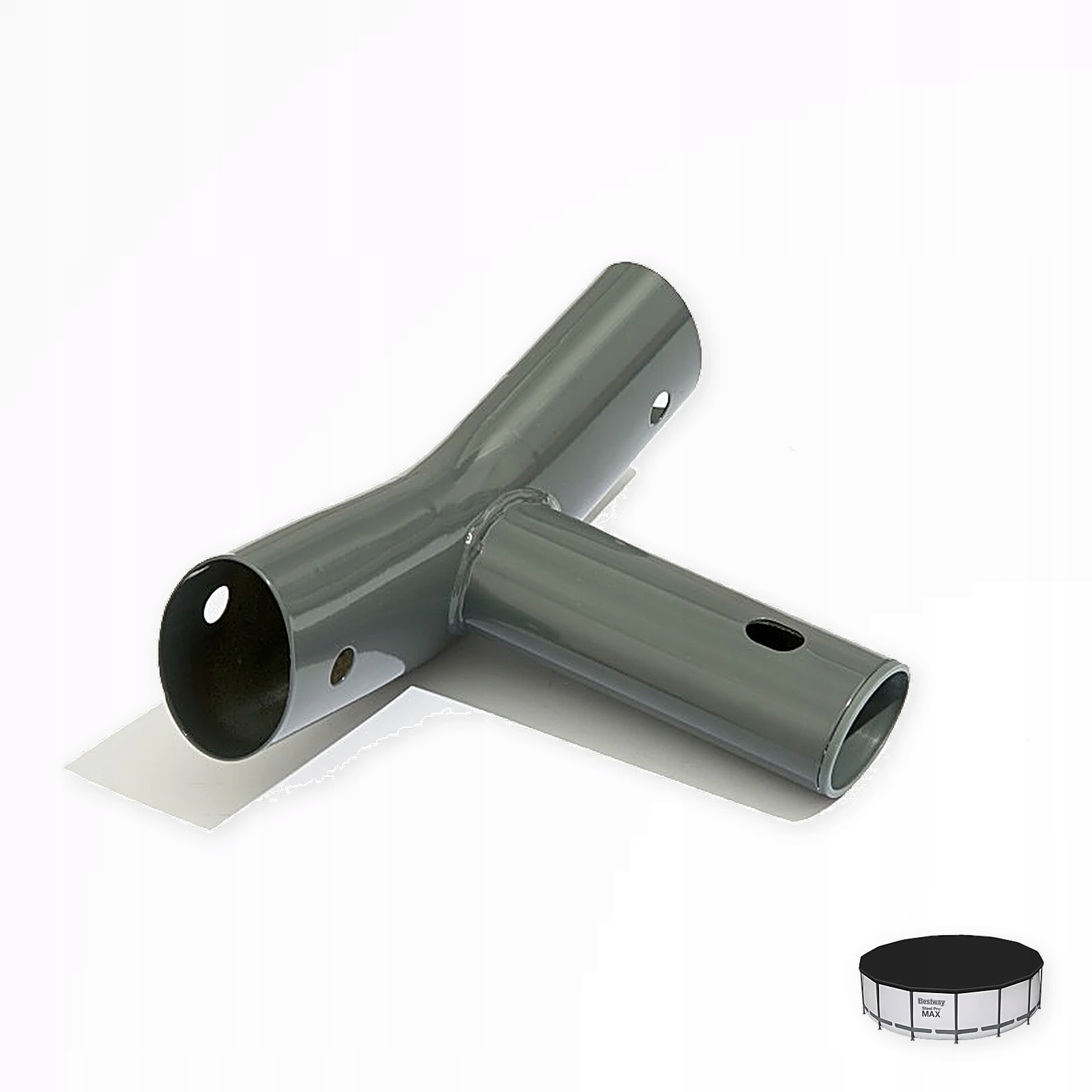 Łącznik T szary do basenu stelażowego Bestway Steel Pro Max 5614E okrągły