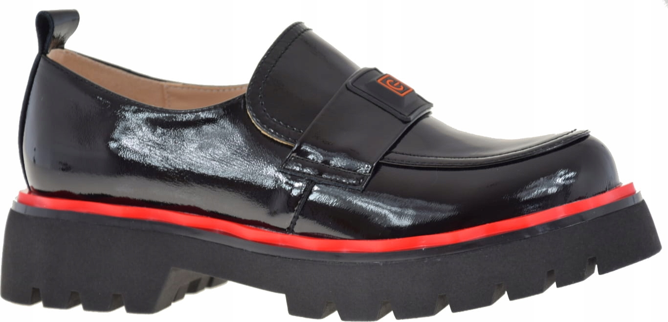 Dámské Polobotky Mokasíny Černé Boty 51C0456 VEL.39