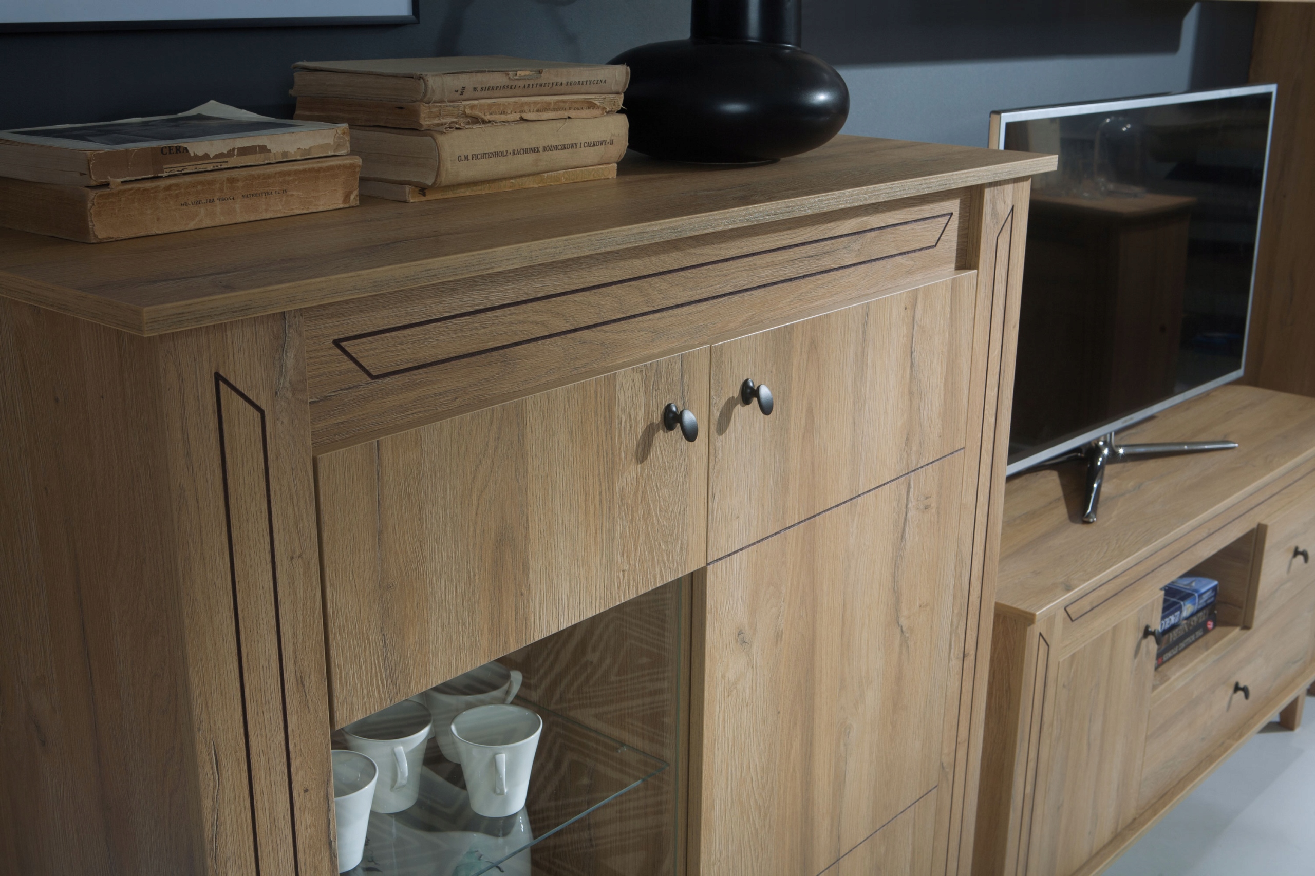 Szafa półotwarta drążek szafka STELLA biały połysk Głębokość mebla 54 cm