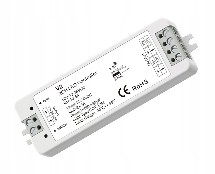 Sterownik Led Rf Cct Odbiornik V2 2CH 24V
