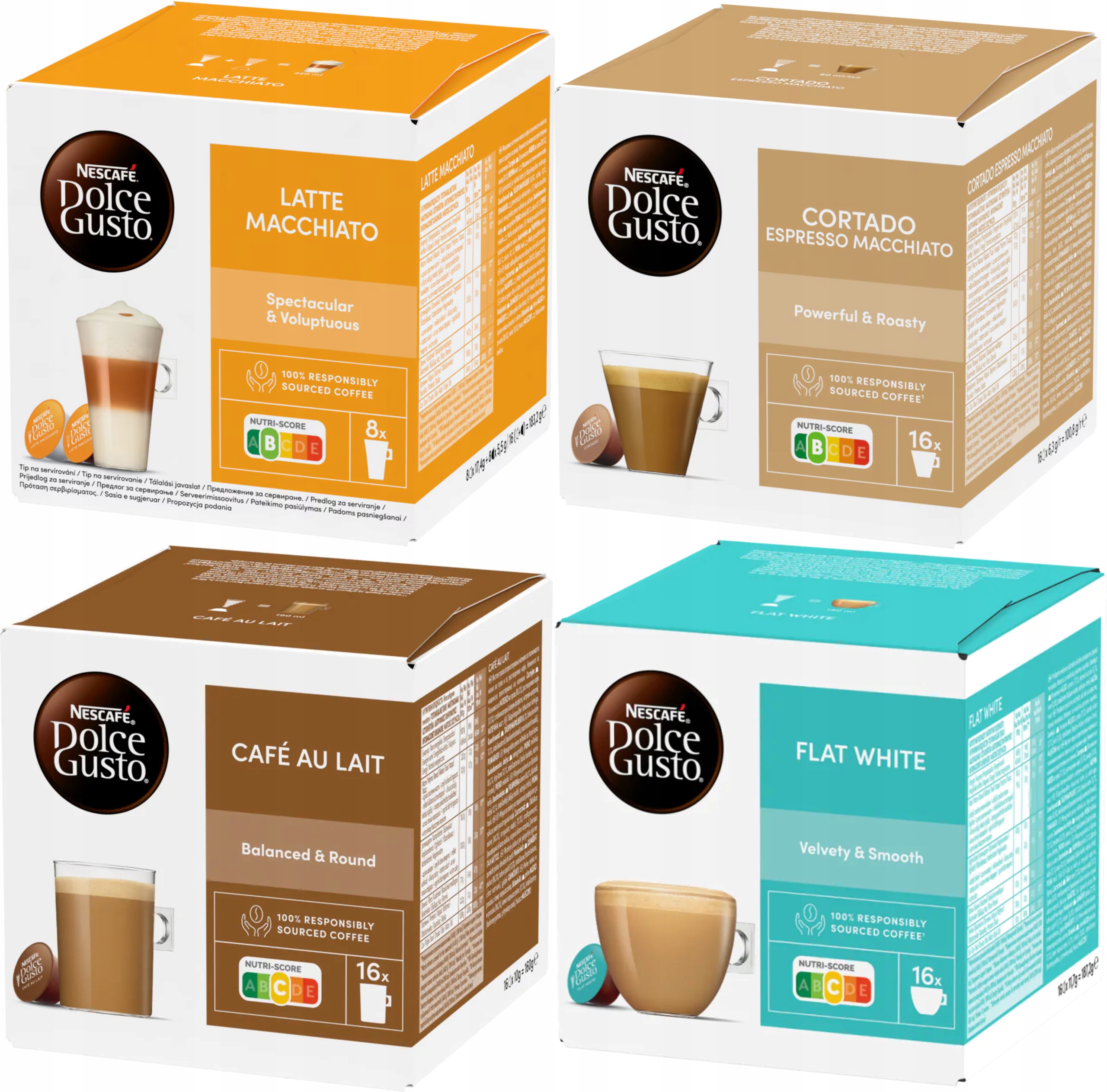 Kapsle Dolce Gusto Nescafé Sada 4 x 16 káv s mlékem