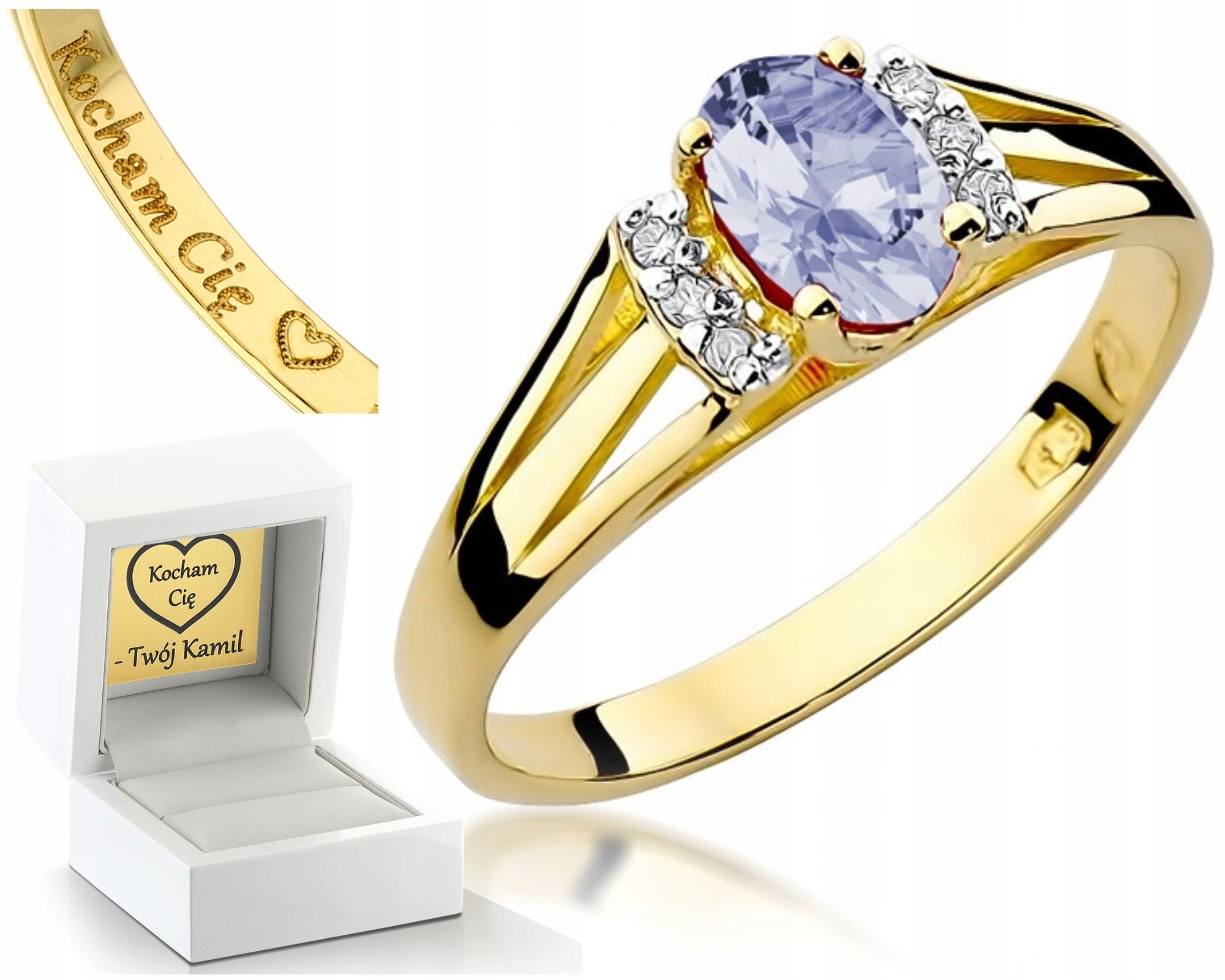 Prstýnek S Tanzanitem A Diamanty 585