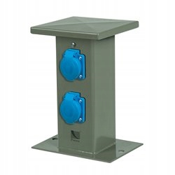 Rozvádzač Słupkowa Malý 2x250V IP44 Aluminium Čierna B.18.MS01S