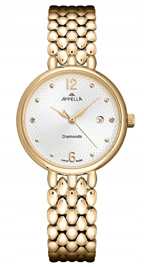 Nové Originální dámské hodinky Appella L50014.1173DQ Diamonds s datumovkou