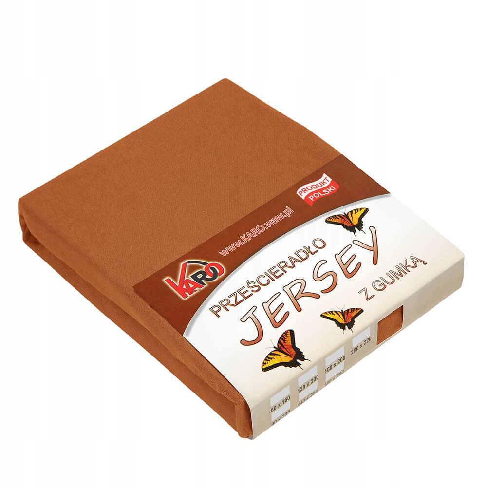 

Prześcieradło jersey z gumką 160x200 brązowe