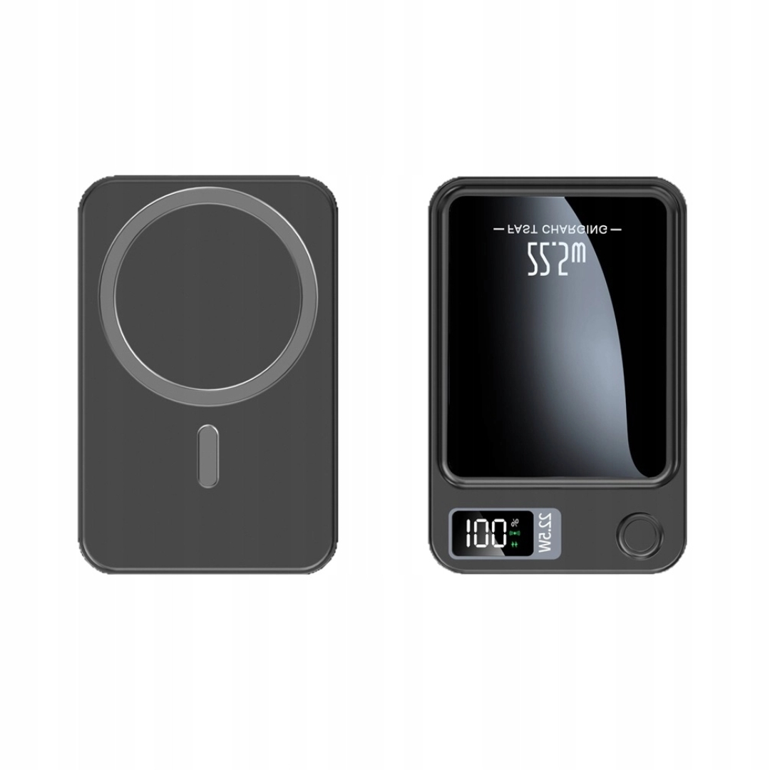 Power Banka 10000MAH 22.5W Usb-c Usb S Bezdrátovým Nabíjením, Černá