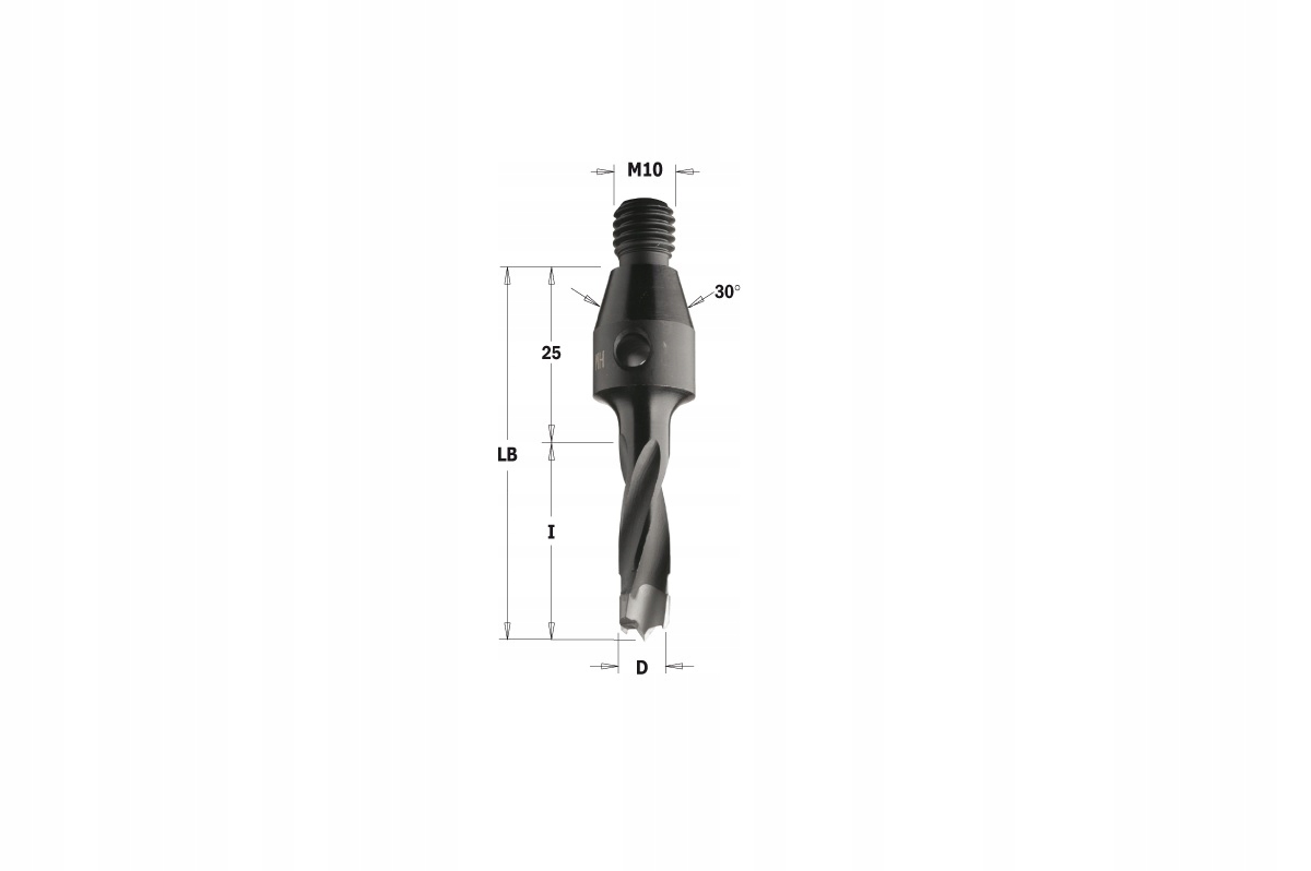 Cmt 341.100.11 Vrták Np gw-třp Hw D=10 I=30 LB=55 S=M10/30o Rh