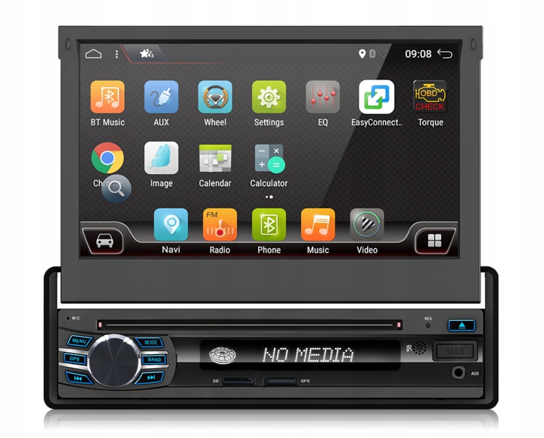 RADIO ANDROID 1din DVD NAWIGACJA 7cal +micro +cam