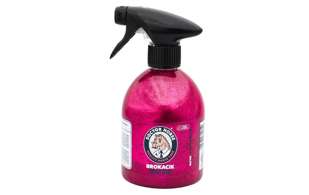 Mgiełka do sierści dla koni Doctorhorse Brokacik różowy 500ml