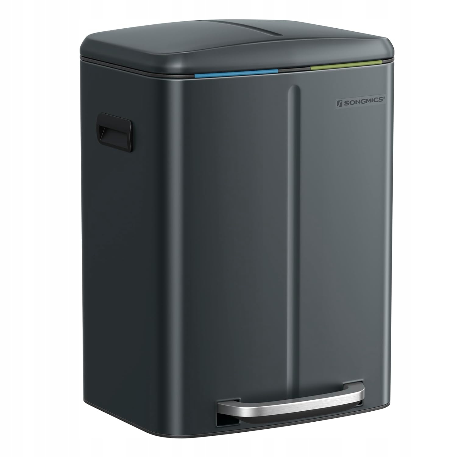 Kosz Na Śmieci 2 Komory 40L Sortowanie Odpadów Pedał Cichy