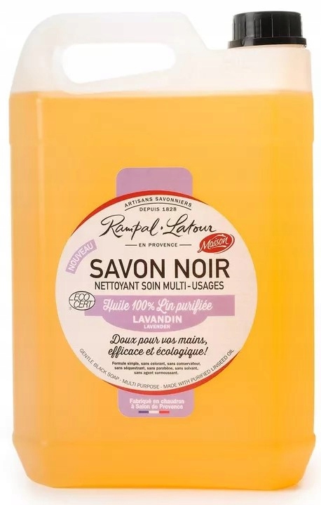 Levně Černé mýdlo lněný olej Lavandin Lawenda 5 l Ekodetergent Rampal Latour