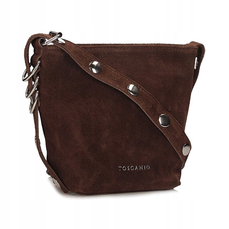Kožená Kabelka Přes Rameno Kabelka přes rameno Toscanio G99 Hnědá