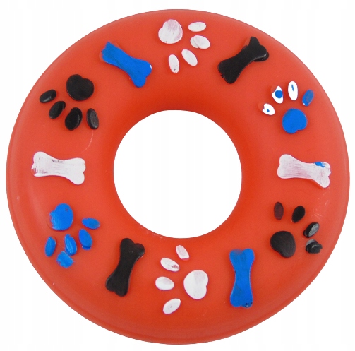 

Duża Piszcząca opona zabawka kółko dla psa 13,5cm