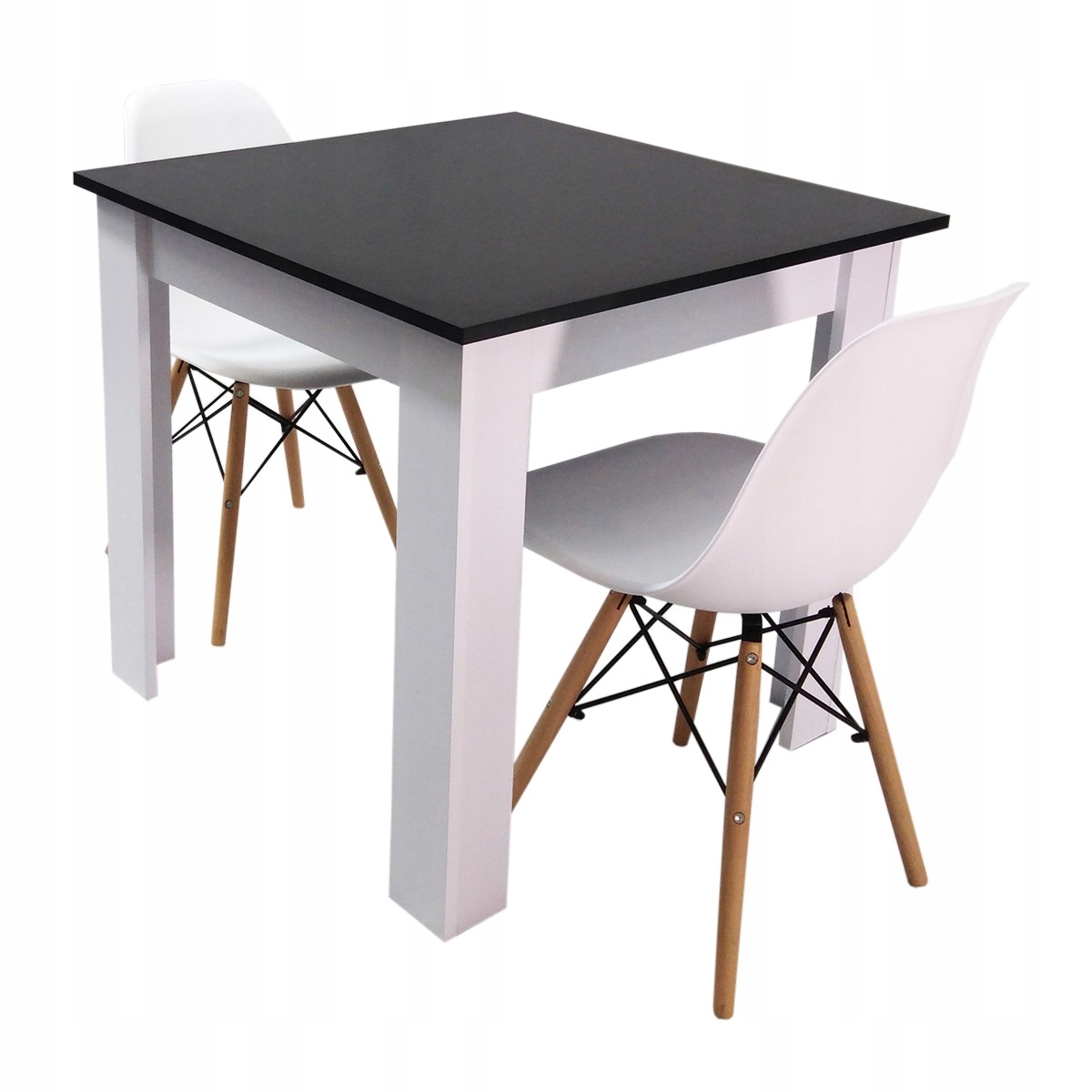 

Zestaw stół Modern 80x80 2 krzesła Milano białe