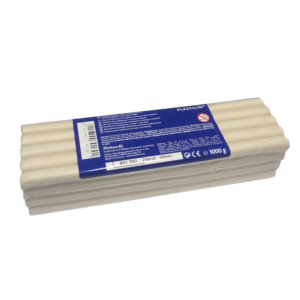 

Plastelina 1kg Plastilin modelarska biała Pelikan