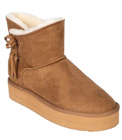 Island Boot Hnědé Sněhule S Kožešinou A Třásněmi 36 3DE
