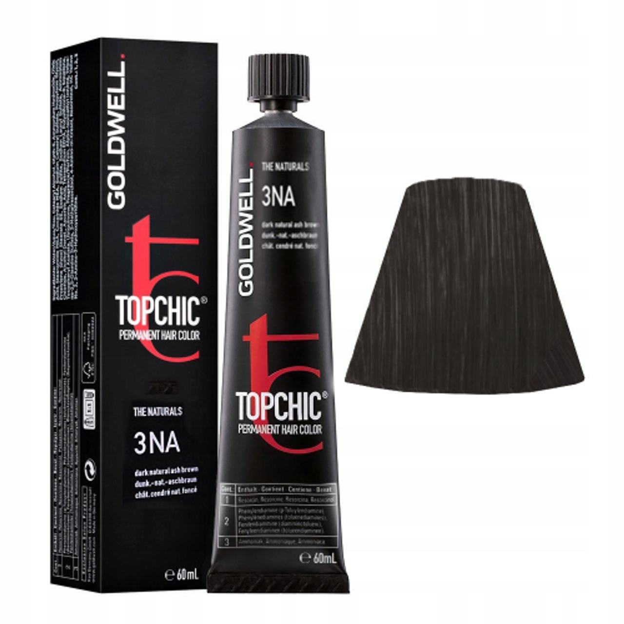 Goldwell, TopChic, Trvalá barva na vlasy, 3Na Tmavě hnědá, 60 ml