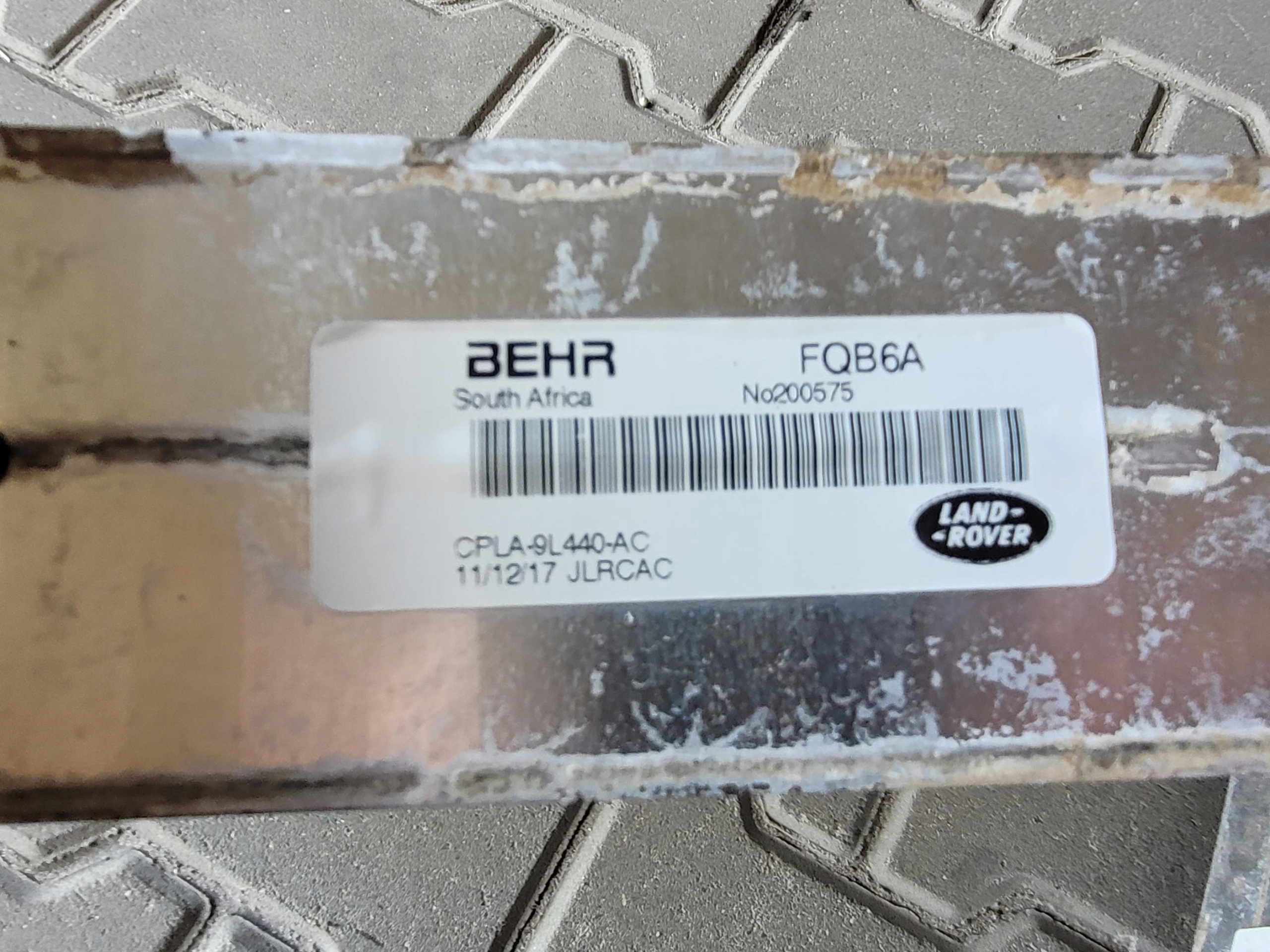 INTERCOOLER CPLA-9L440-AC RANGE ROVER VOGUE L405 4.4 D