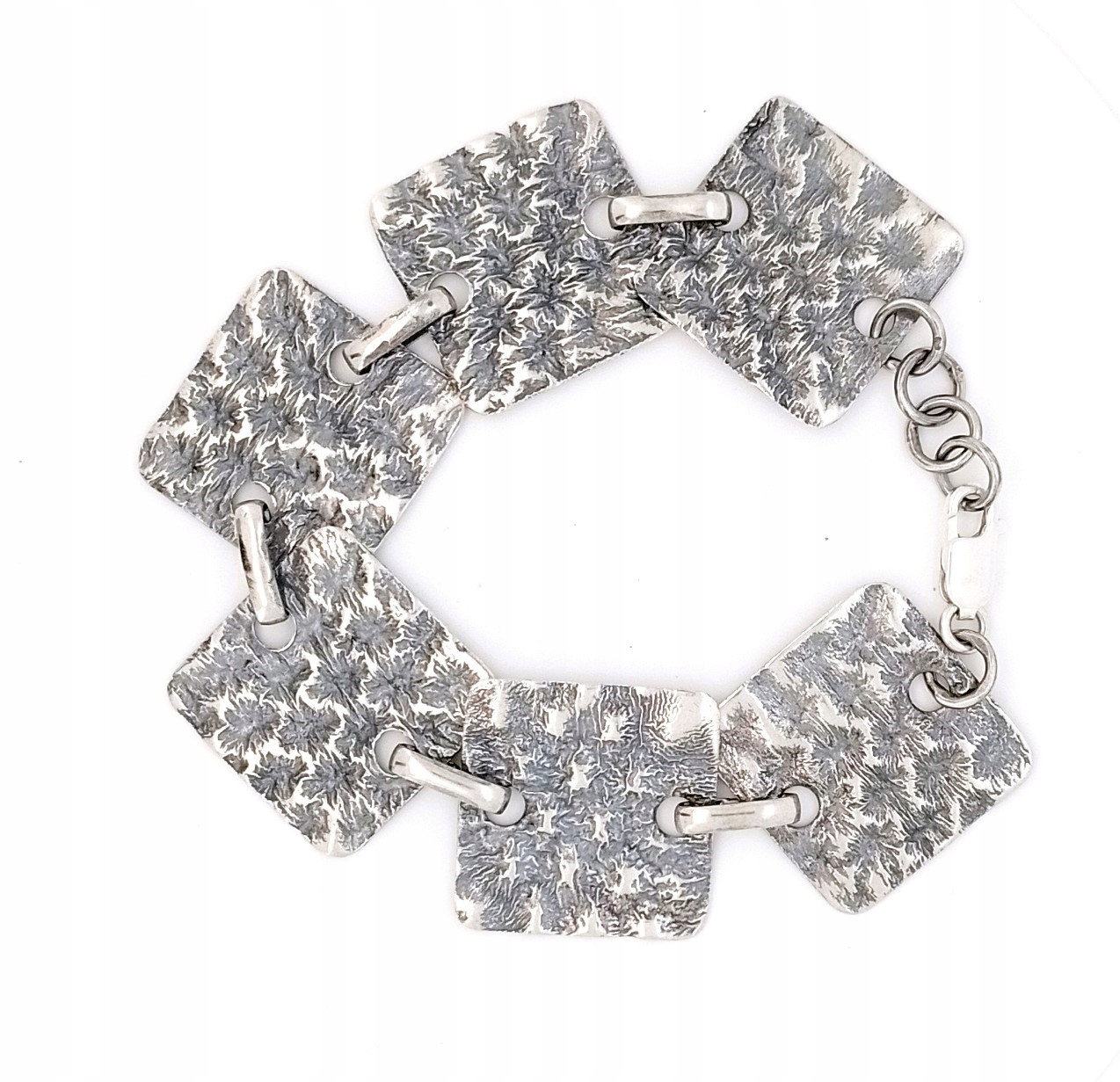 SREBRNA BRANSOLETKA KWADRAT PR.925