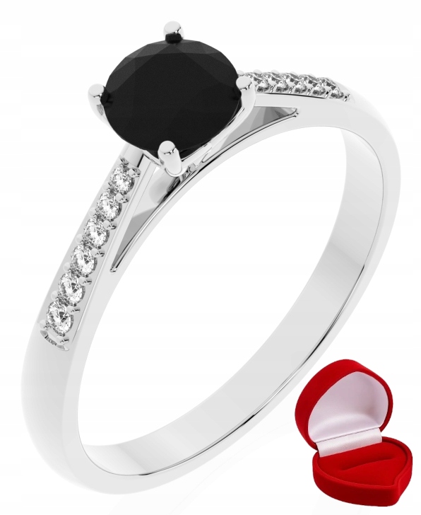Zlatý Prstýnek 585 14k Brylant Č. 0,50 ct Bílé Zlato R13