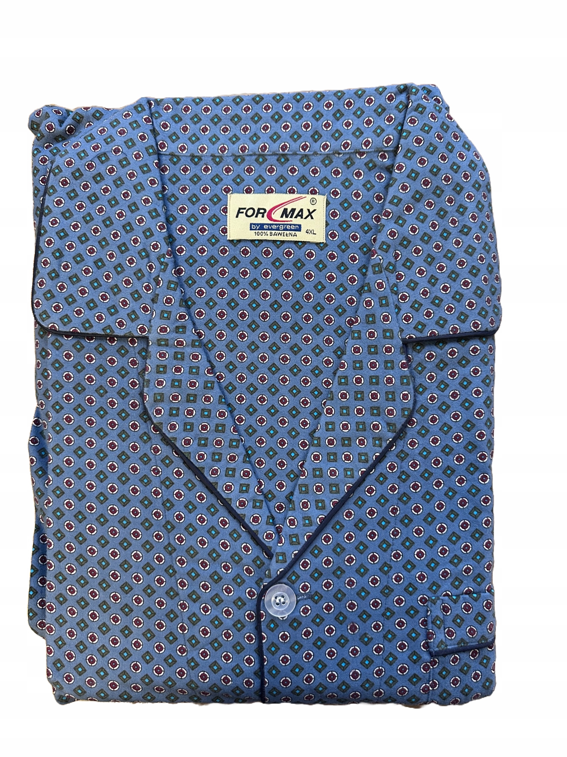 Pánské flanelové pyžamo z bavlněného flanelu s rozepínací bavlna Formax 4XL
