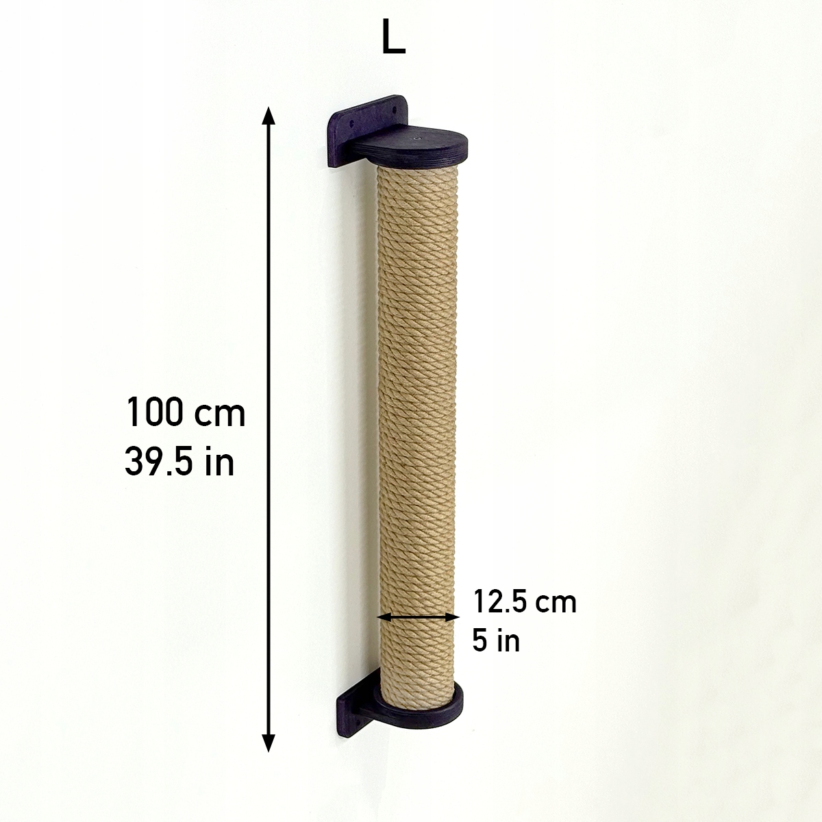 Levně Velké škrabadlo pro kočky, pevný sloupek, montáž na zeď 100 cm šrouby Fialová