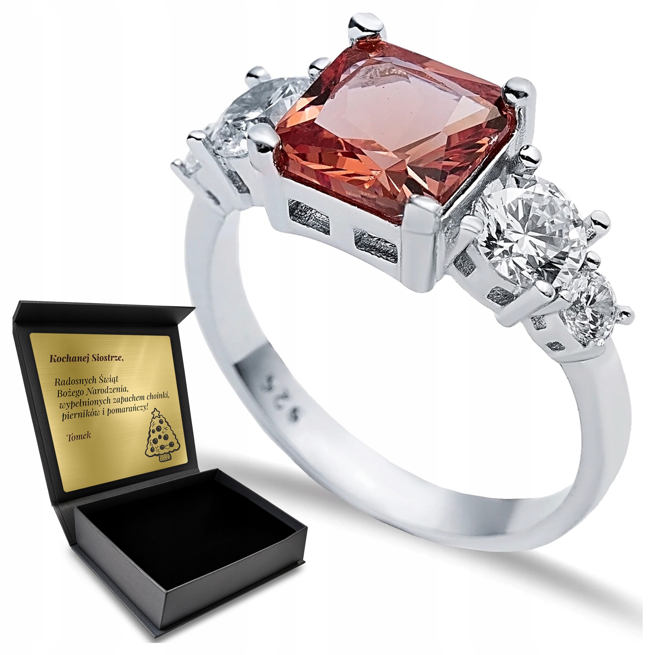 Prstýnek 925 Zirkony Sultán Šperky Pro Ženy Gravírování