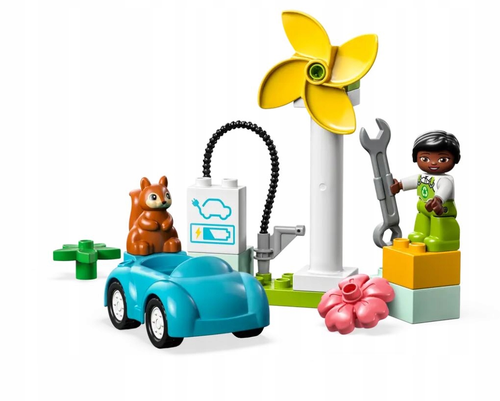 klocki Lego Duplo 10985 Turbina wiatrowa i samochód elektryczny