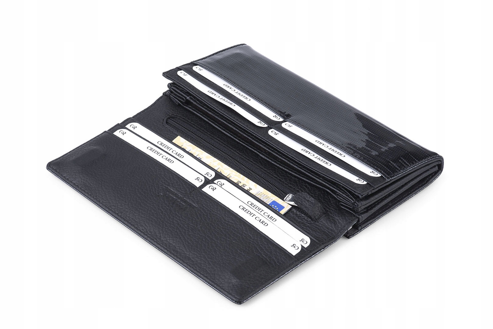 Portfel damski Skórzany VerMari Na Magnes Czarny Rodzaj portfel