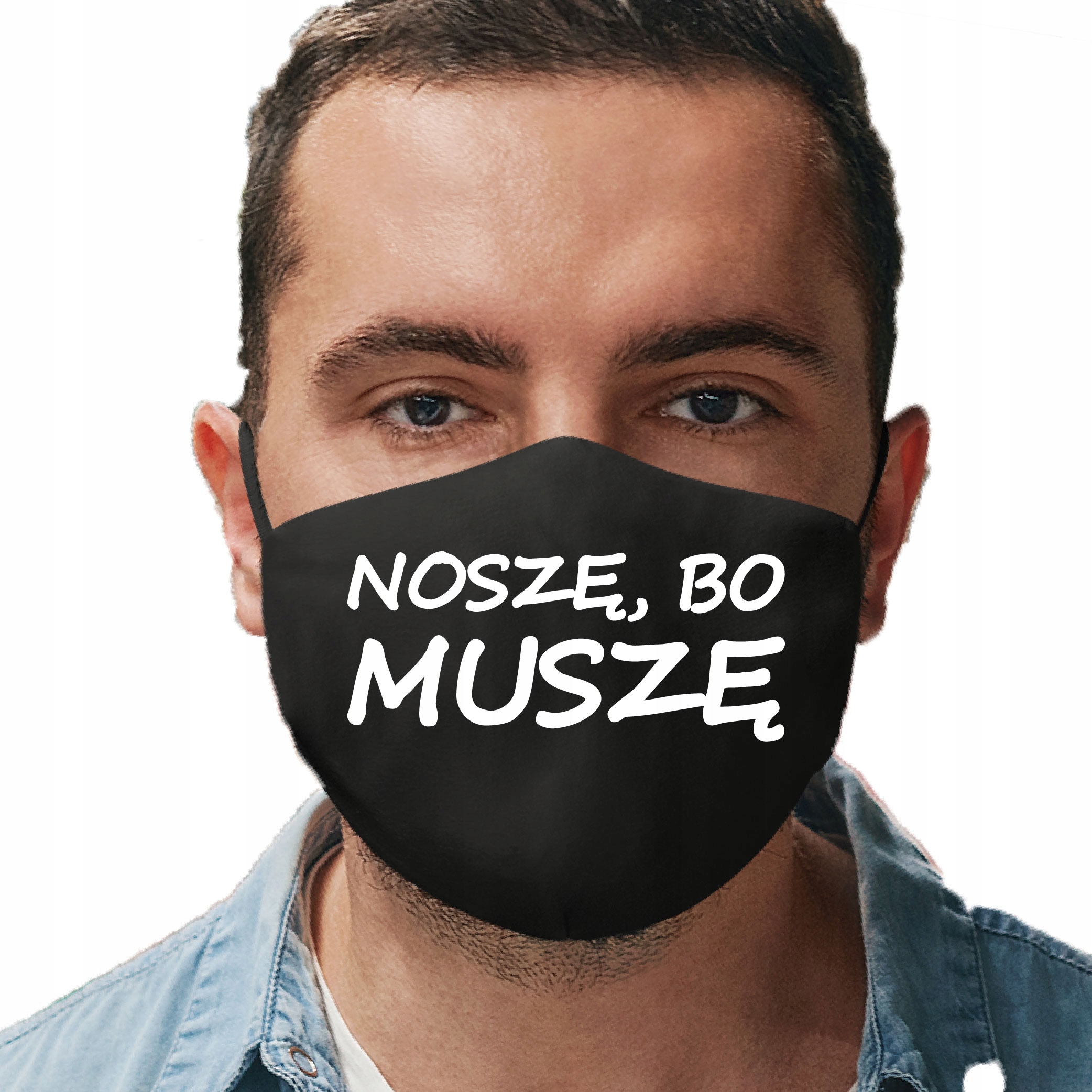 

Maseczka Bawełniana Noszę Bo Muszę Z Nadrukiem Hit