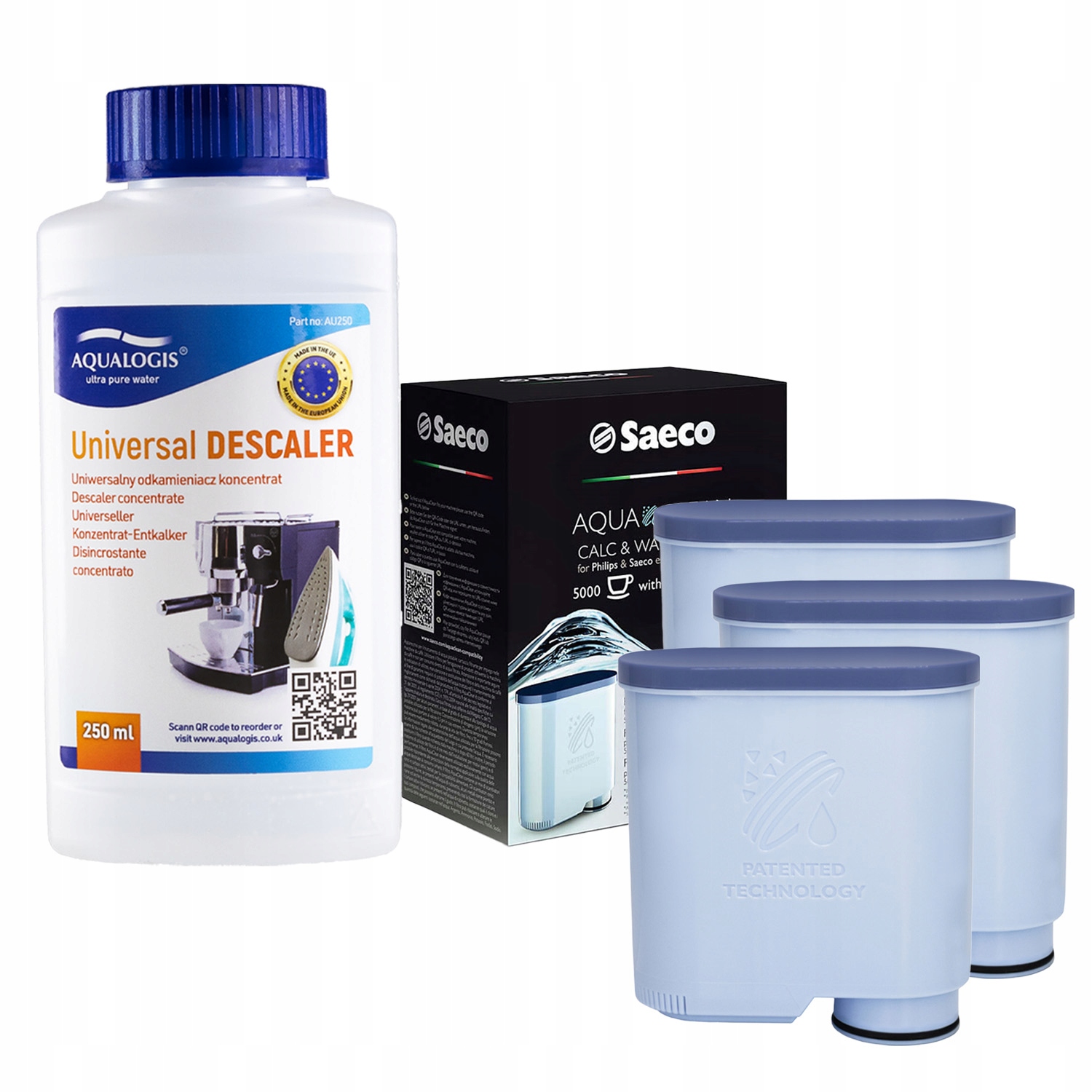 Sada Philips – Filtr Philips Aquaclean CA6903 3ks, Odvápňovač 250 ml