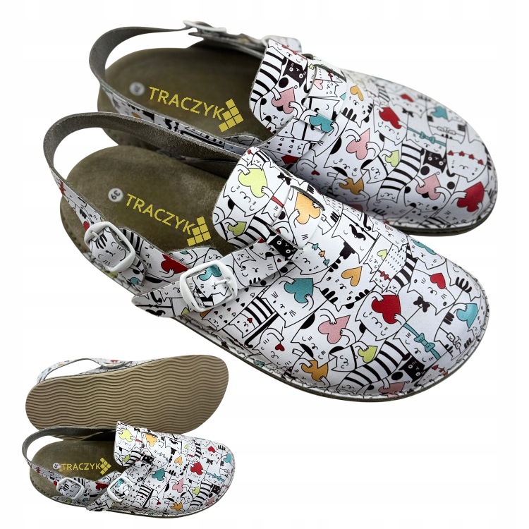 Sandály Nazouváky Traczyk Ortopedické Kočky Přírodní Kůže Fusbet vel. 39