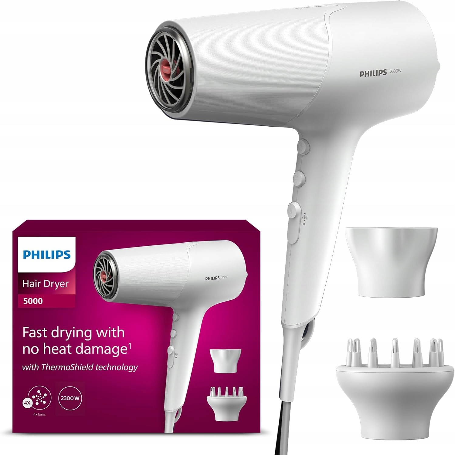 Suszarka do włosów Philips Series 5000 BHD500/20 2100W