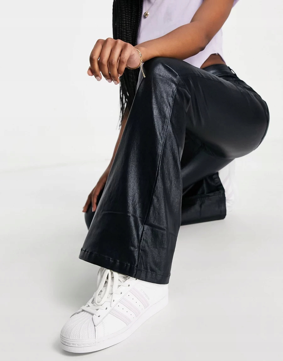 SPODNIE DAMSKIE CZARNE WOSKOWANE CASUAL 32 RSM Rozmiar 32