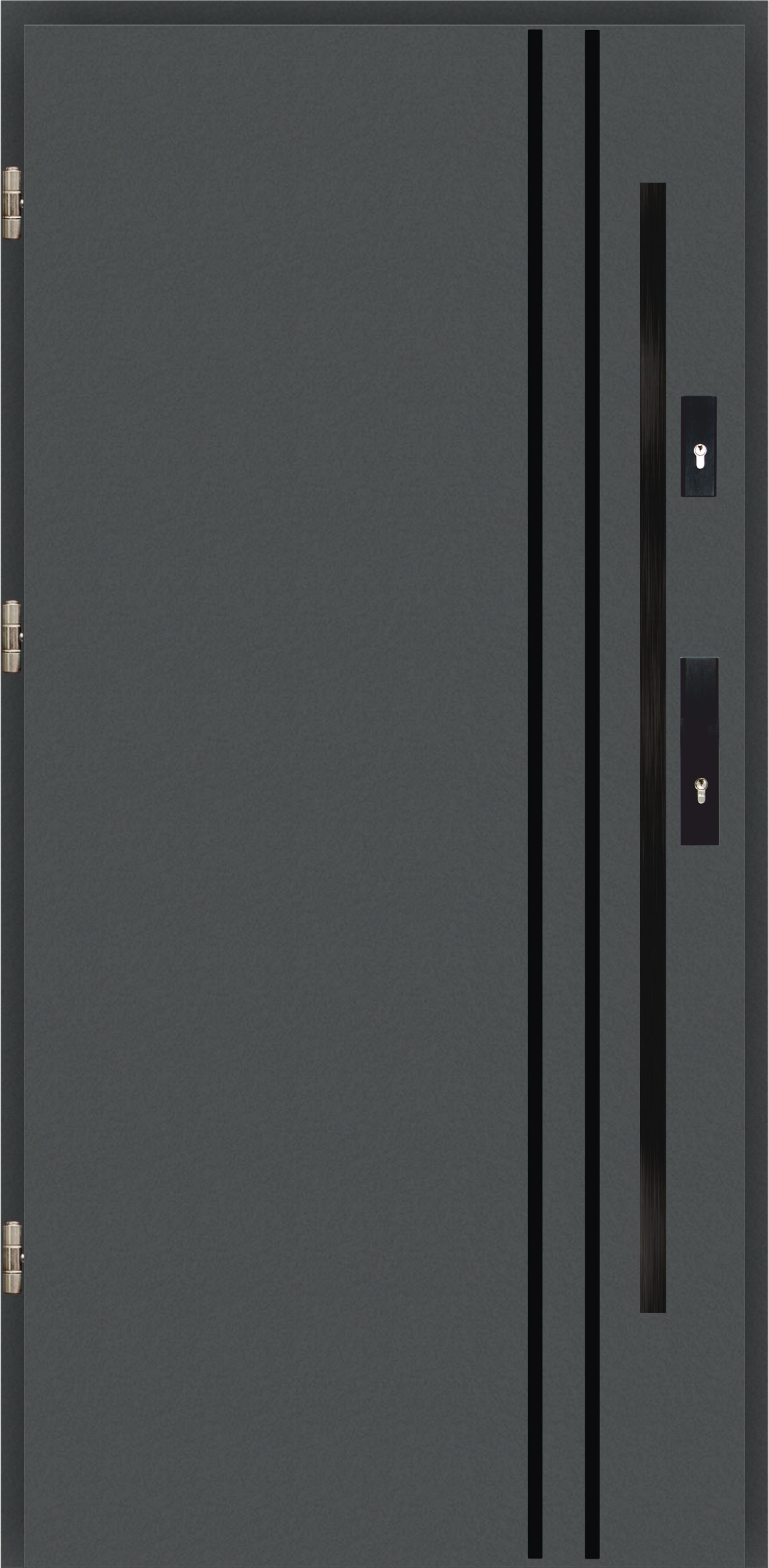 Drzwi Ud 1,1 Lux 72mm Ap 1 z Antabą Black Antracyt Lewe 80 do wewnątrz
