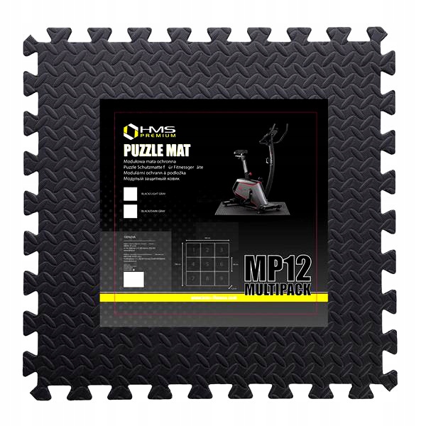 MATA GUMOWA PUZZLE SLICE CROSSFIT SIŁOWNIA 9 EL Długość 180 cm
