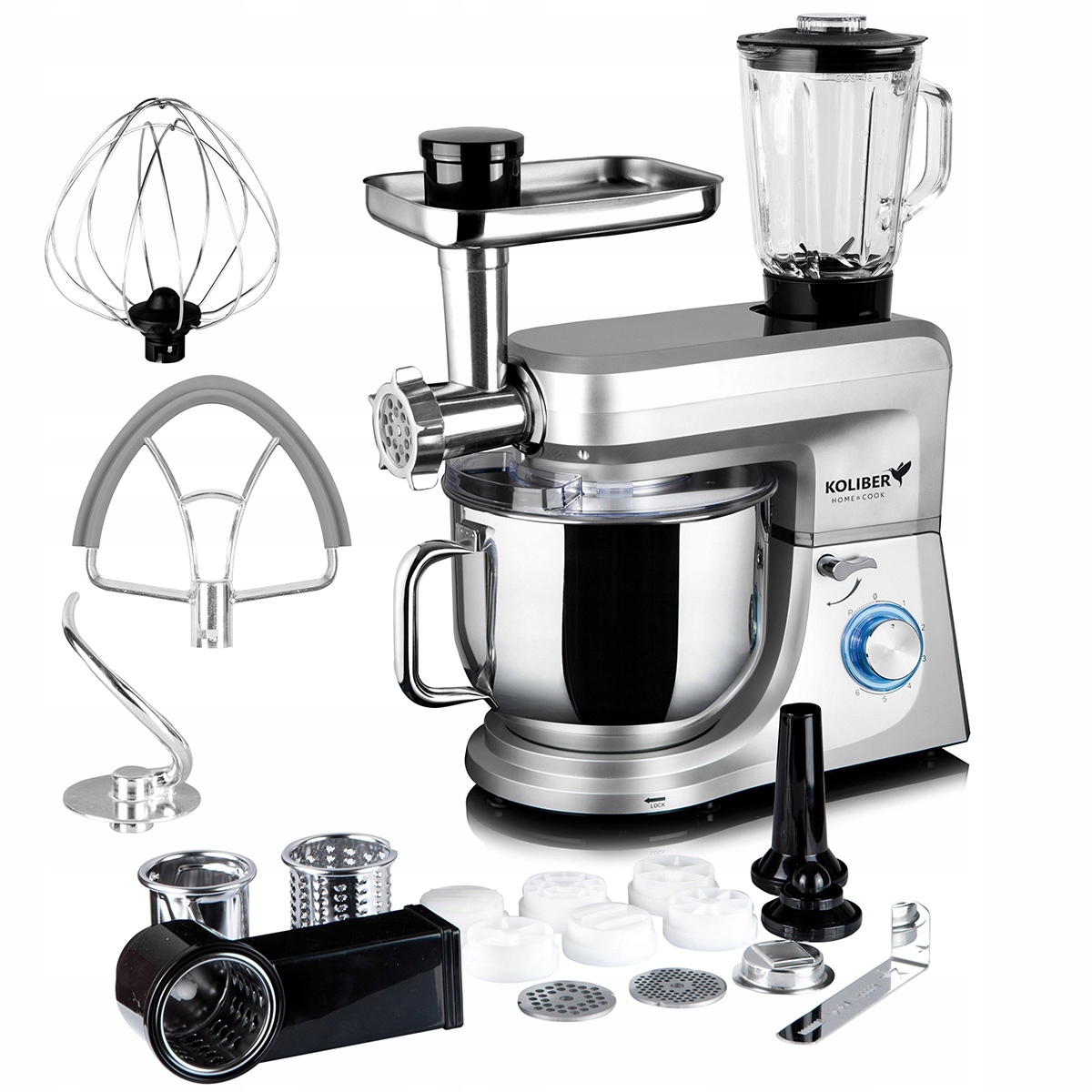 Robot Kuchenny Planetarny Mikser Koliber X-3500-W 8L 21w1 Wielofunkcyjny