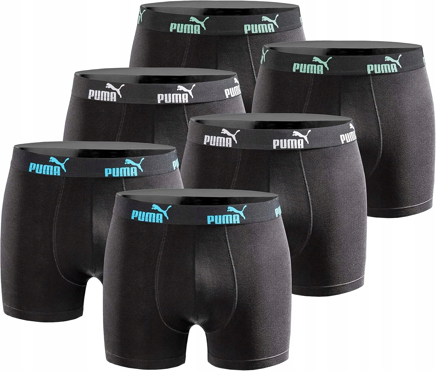 Pánské slipy Puma 6-Pack, velikost M, černé, pohodlné, bavlna