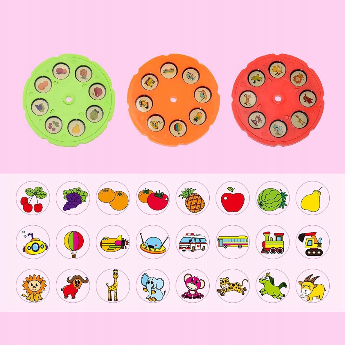 PROJEKTOR RZUTNIK DO NAUKI RYSOWANIA KREATYWNY RÓŻOWY DLA DZIECI PREZENT Wysokość produktu 30 cm