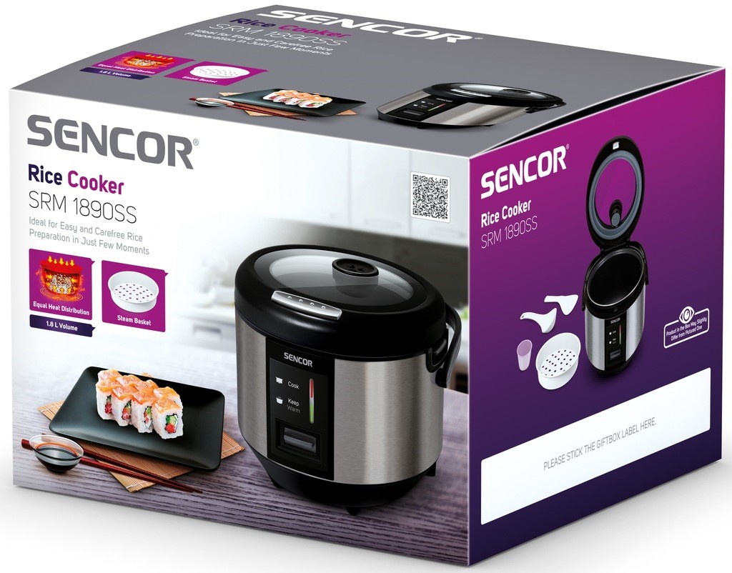 Ryżowar Garnek gotowania ryżu warzyw Sencor 1,8l Waga produktu 3.7 kg