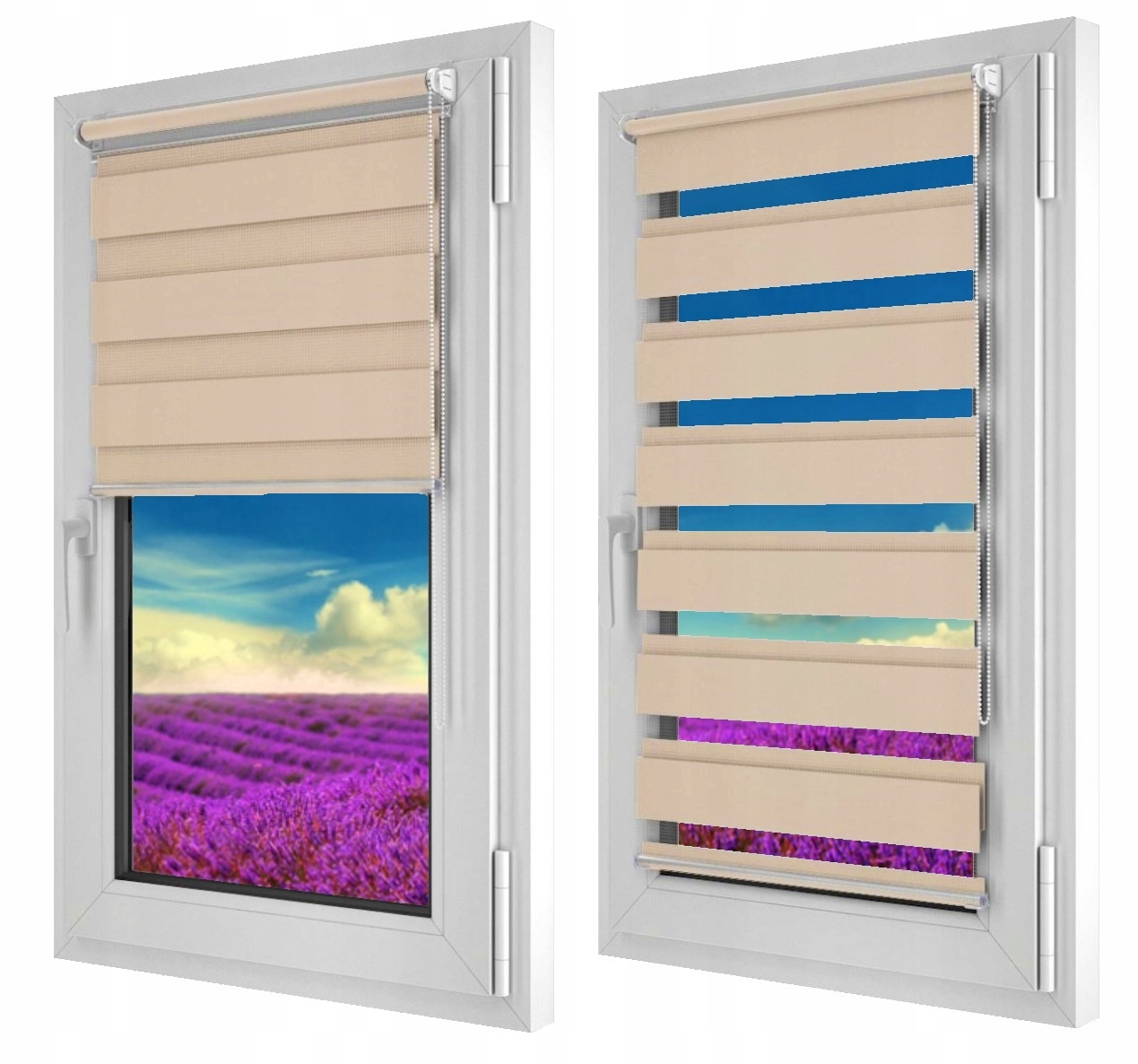 

Roleta bezinwazyjna Kremowa 60x150 Dzień I Noc