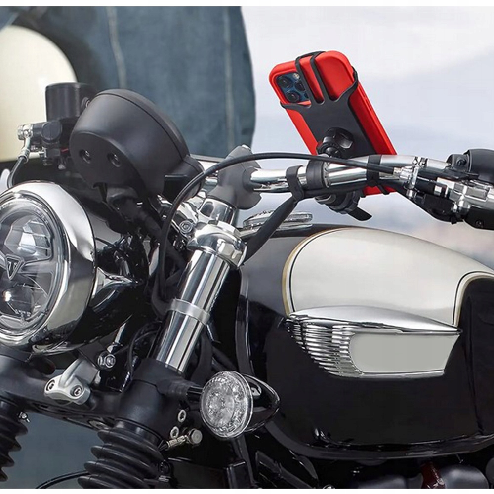 MOCNY GUMOWY UCHWYT ROWEROWY NA TELEFON SMARTFON MOTOR OBROTOWY 360° do 6,5 Model 6001879