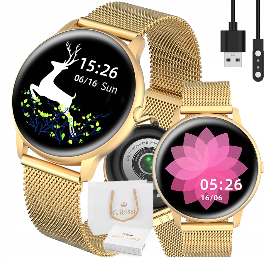 

Zegarek Damski Smartwatch Sms Kroki Trening Puls