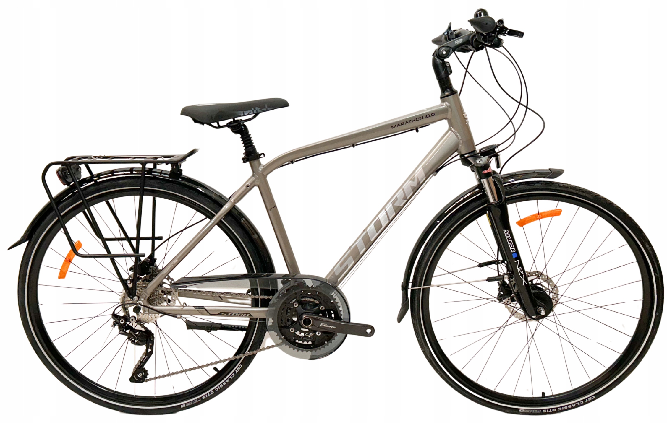Rower Trekkingowy Storm Marathon 10.0 męski 19 28 srebrny 2025