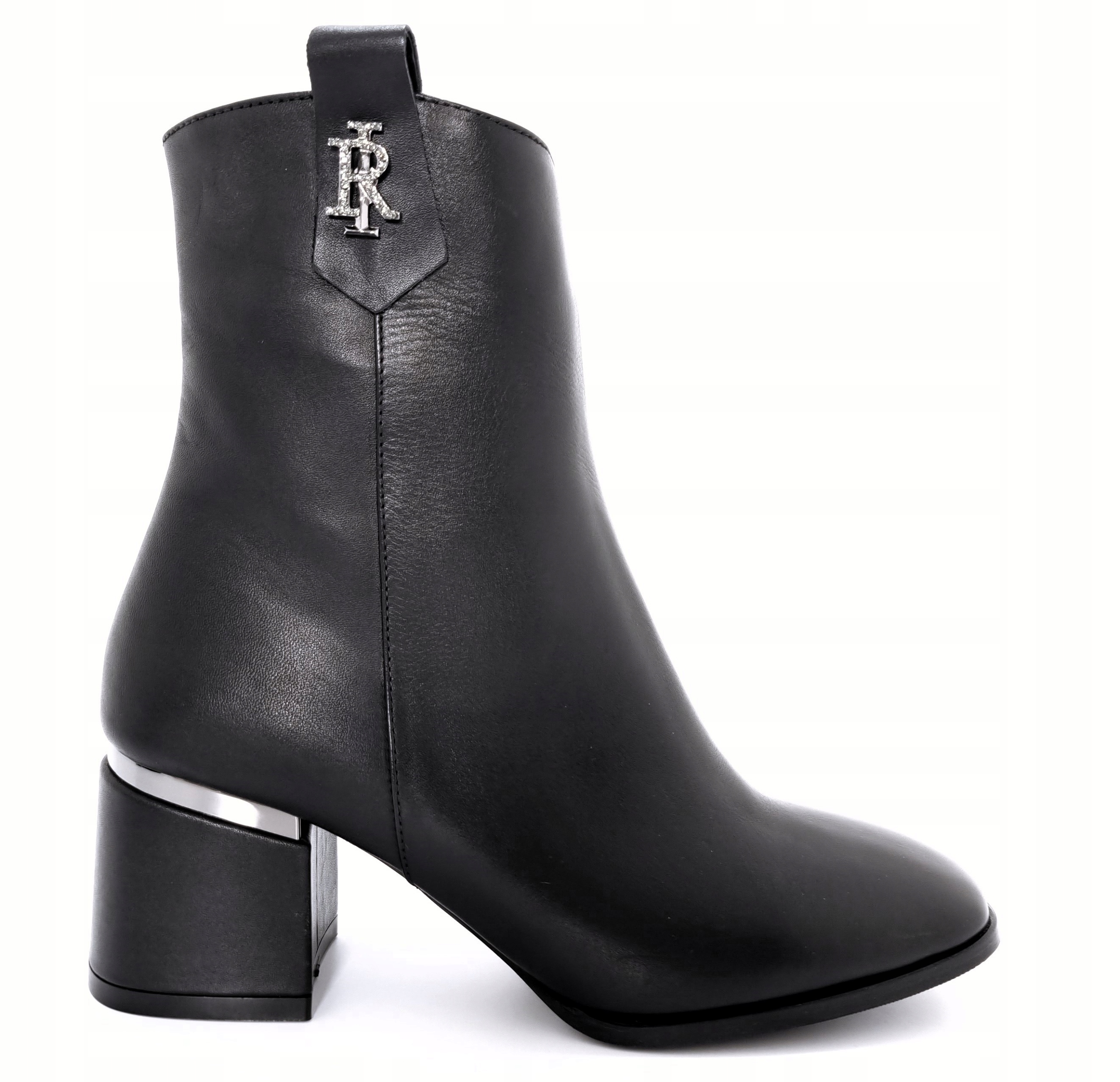 Elegantní Kotníkové Boty na sloupku, černé, velikost 37