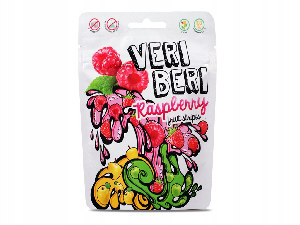 Bezglutenowe żelki malinowe VERI BERI 50g — 3