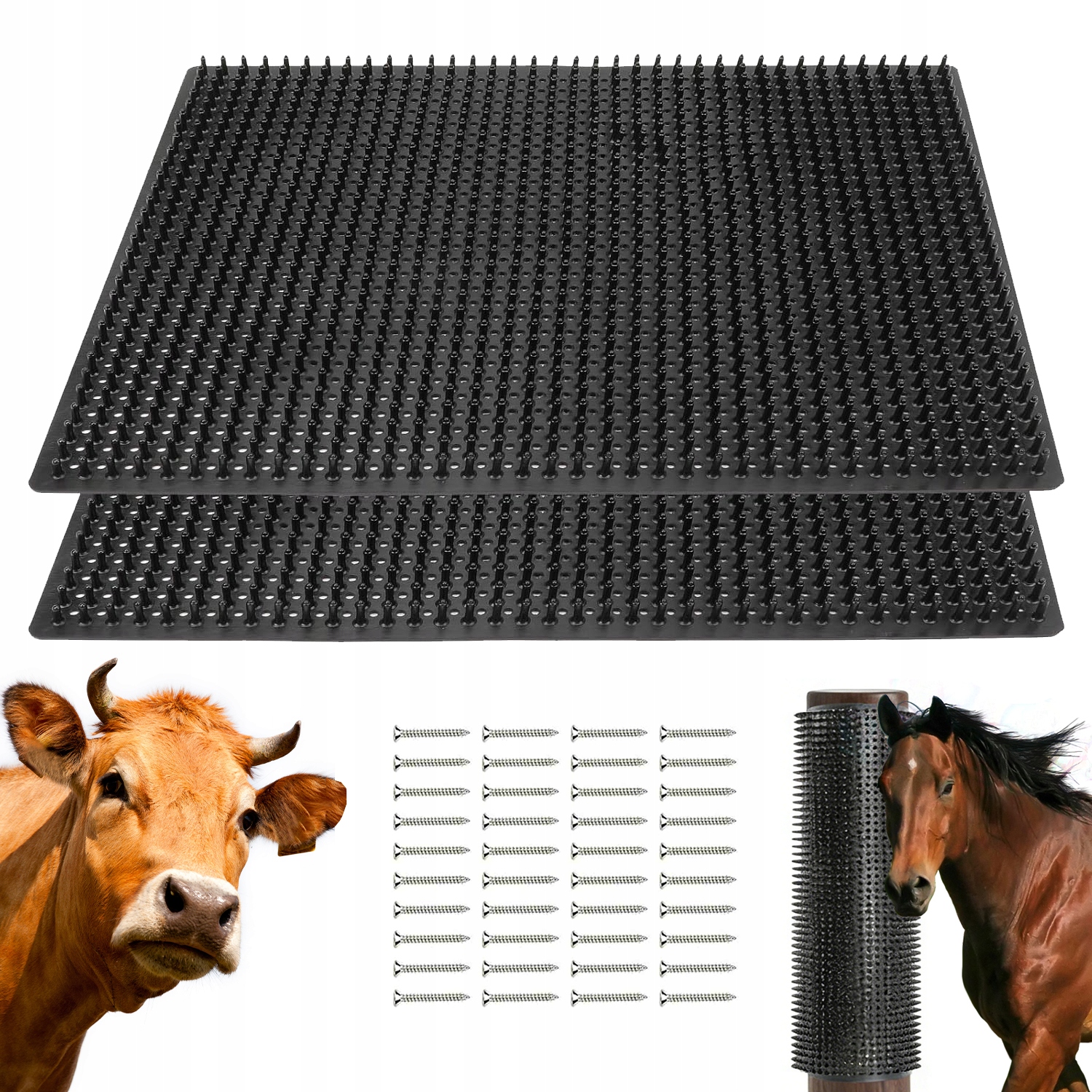 Podložka Na Škrábání Hospodářských Zvířat Z Gumy Pro Koně A Kozy